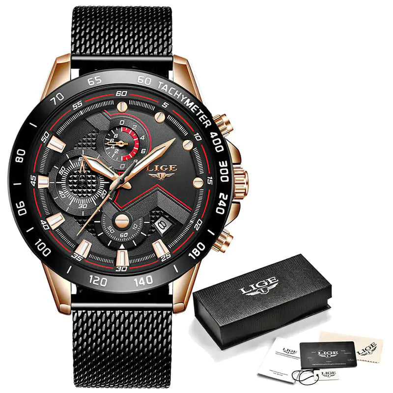 Explosive Men's Watch with Mesh Strap