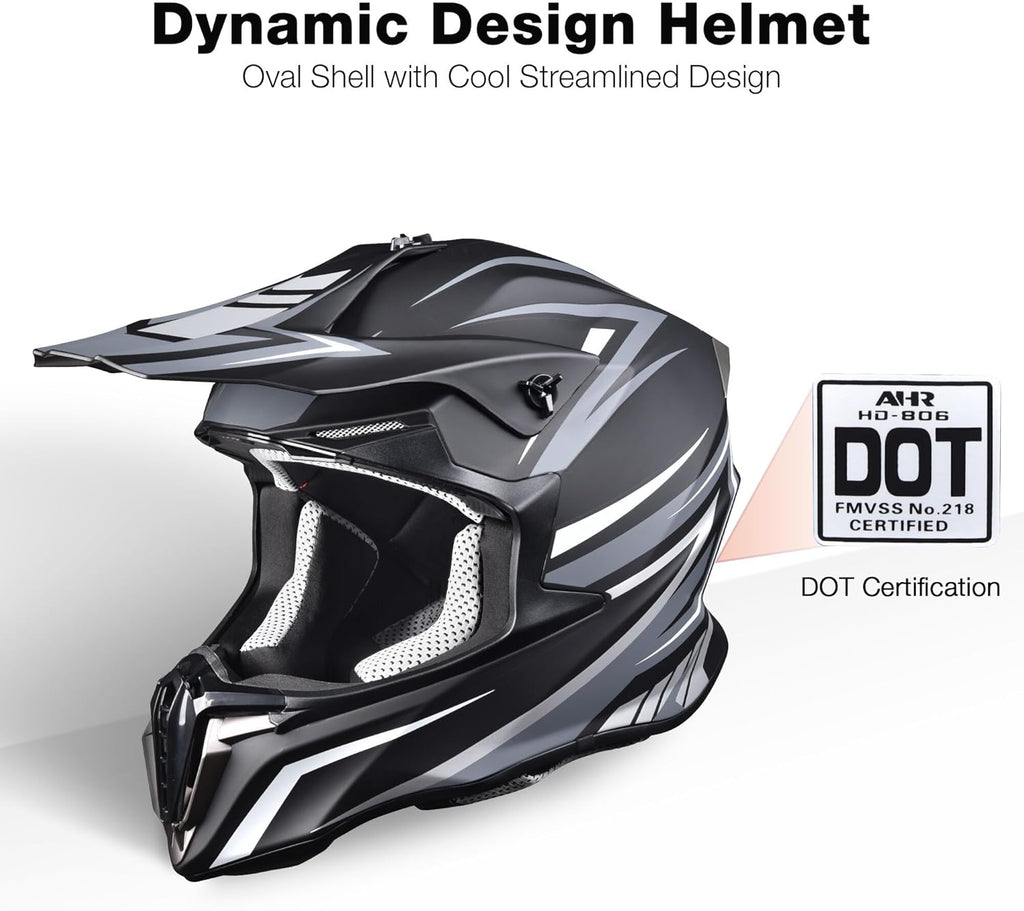 Adult Offroad Dirt Bike Helmet Motocross ATV Dirtbike Outdoor BMX MX Full Face Motorcycle Helmet DOT Approved