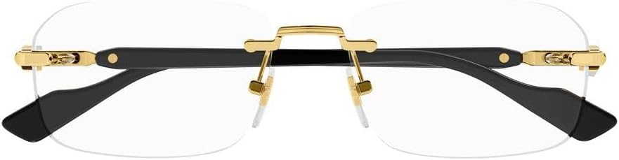 Gucci GG1221O 001 Gold Rectangular Men's Eyeglasses