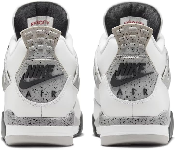 Nike Mens Air Jordan 4 Retro Running, SUMMIT WHITE/FIRE RED-CEMENT GREY-BLACK, 8 UK (9 US)