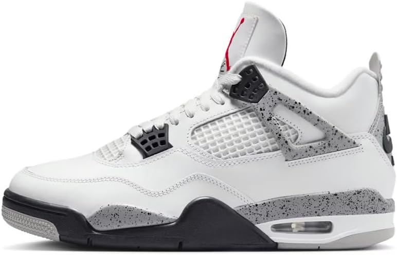 Nike Mens Air Jordan 4 Retro Running, SUMMIT WHITE/FIRE RED-CEMENT GREY-BLACK, 8 UK (9 US)