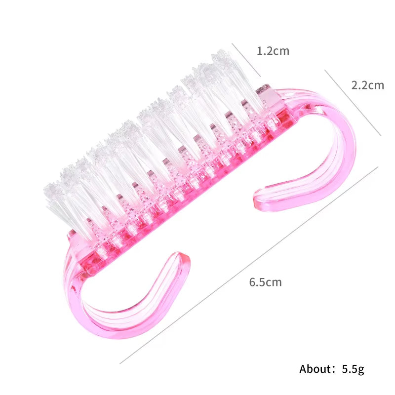1 Pc Cleaning Nail Brush Tools Colorful Plastic Dust Cleaner Brushes Nail Art Manicure Pedicure Powder Soft Remover