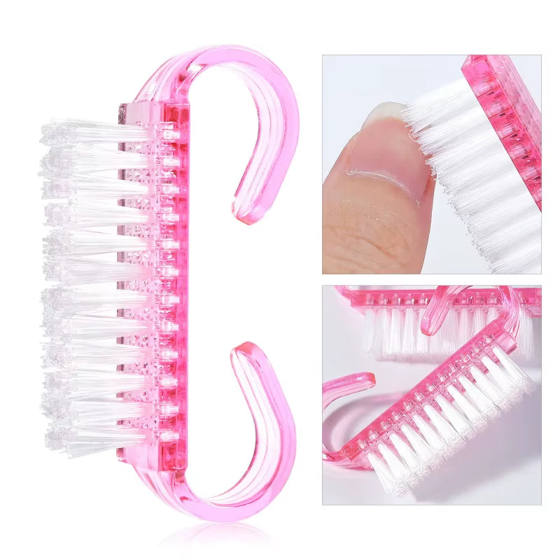 1 Pc Cleaning Nail Brush Tools Colorful Plastic Dust Cleaner Brushes Nail Art Manicure Pedicure Powder Soft Remover