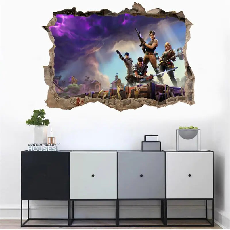 3D Fortnite PVC Wall Stickers for Home Decor