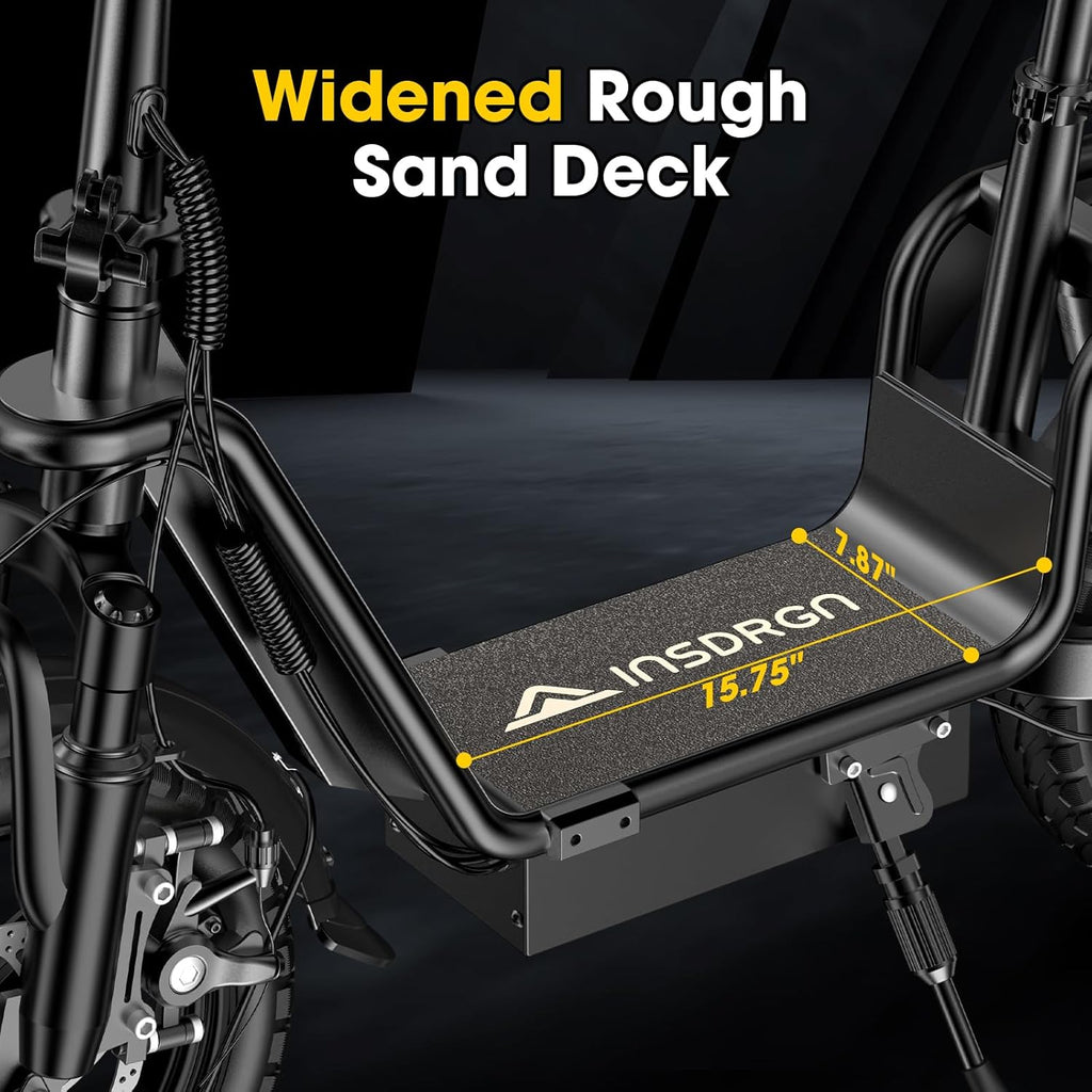 Adults Electric Scooter with Seat, 48V 10.4AH Foldable Electric Scooter,14" Tires,750W Motor,20MPH, 28-Mile Long Range and Dual Disc Brakes,330lbs Max Load