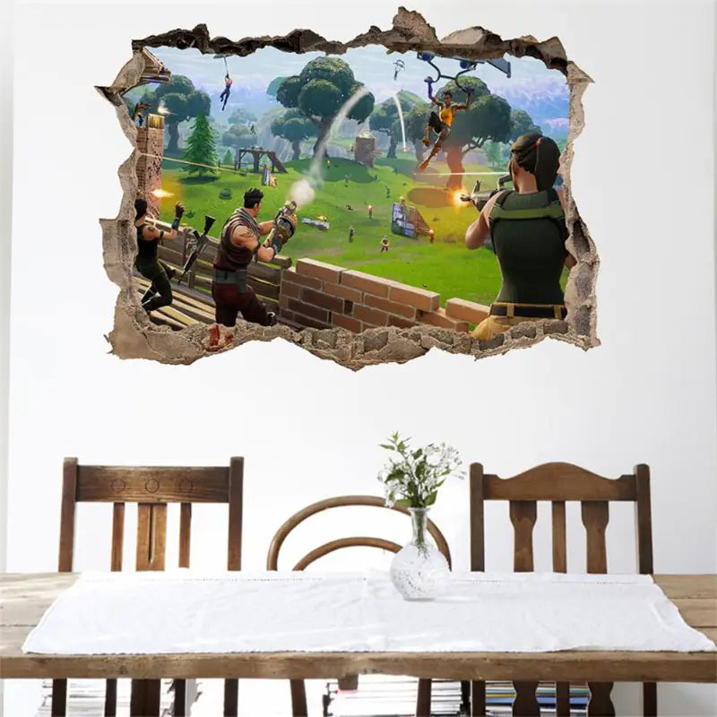 3D Fortnite PVC Wall Stickers for Home Decor