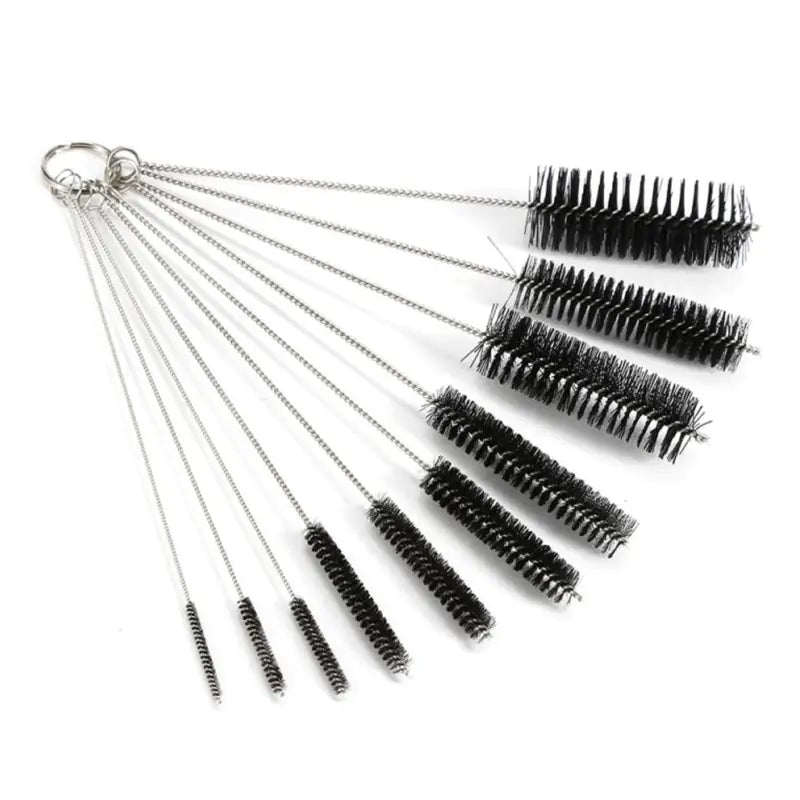 10-Piece Nylon and Stainless Steel Cleaning Brush Set