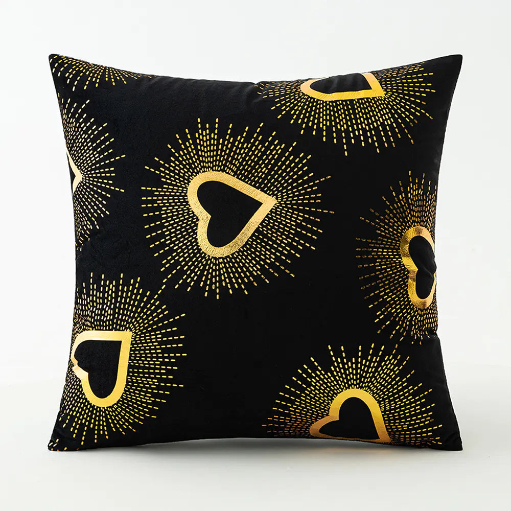 Black Velvet Printed Fashion Pillow