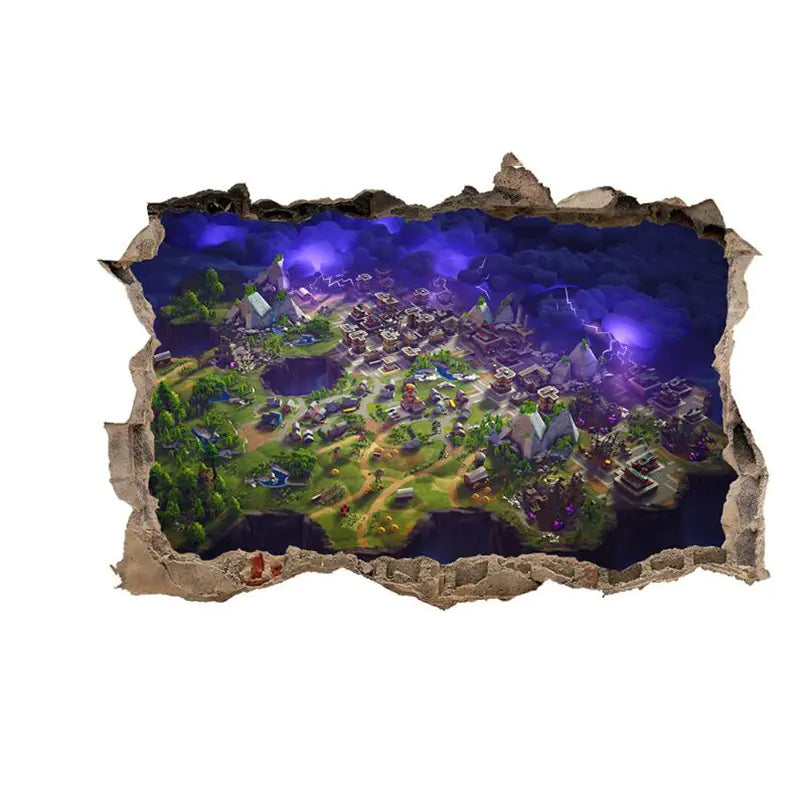 3D Fortnite PVC Wall Stickers for Home Decor