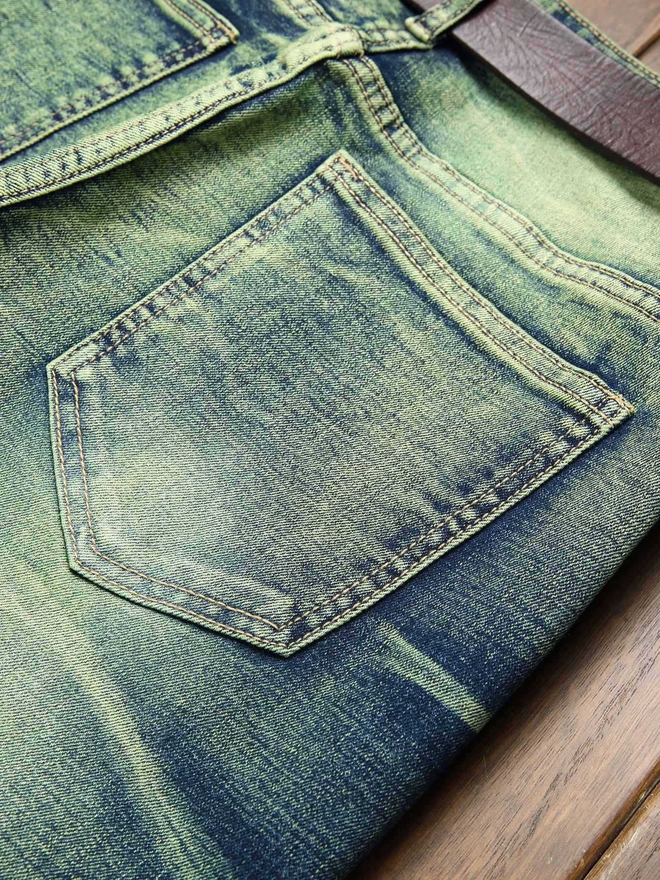 Stylish Mid Stretch Slim Fit Jeans - Men's Mid Waist Distressed And Ripped Denim Jeans With Tassels For All Seasons Street Wear