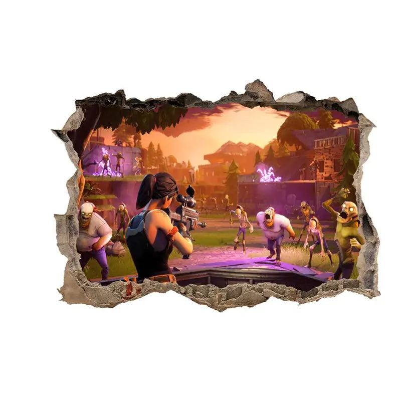 3D Fortnite PVC Wall Stickers for Home Decor
