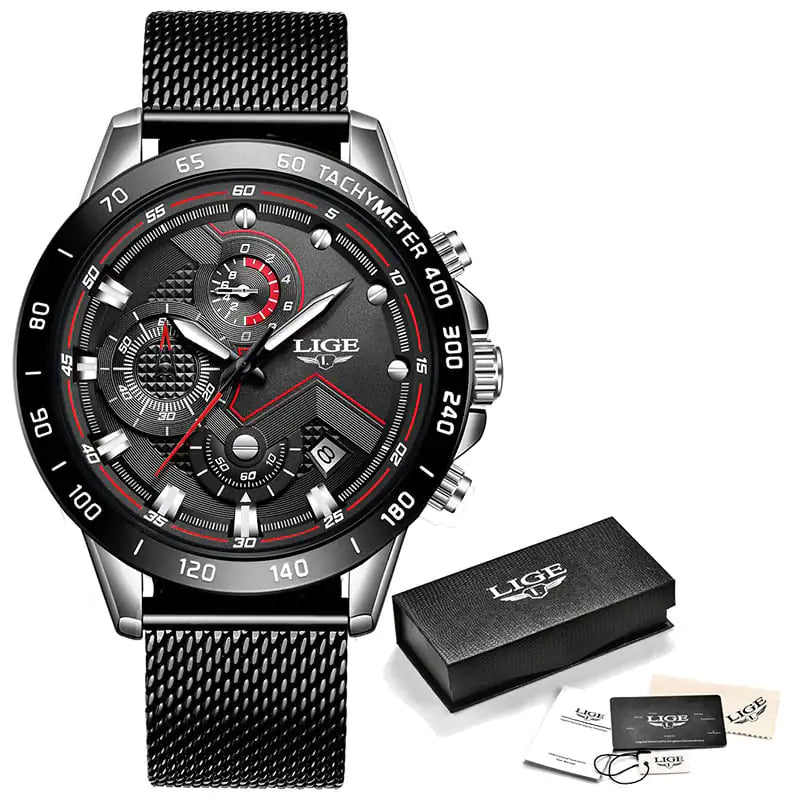 Explosive Men's Watch with Mesh Strap